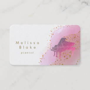 purple watercolor business card