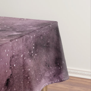 Purple Watercolor Celestial Sky Tablecloth