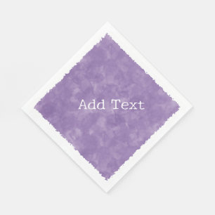 Purple Watercolor Custom Text Baby Shower Napkin
