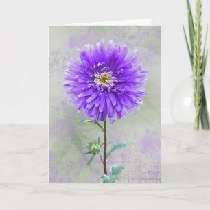 Purple Watercolor Dahlia Sympathy Card