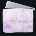 Purple Watercolor Elegant Laptop Sleeve<br><div class="desc">Elegant laptop sleeve with your name over a hand painted purple watercolor background.</div>