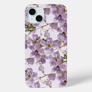 Purple Watercolor Floral iPhone Case