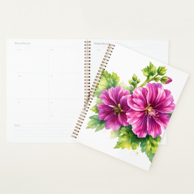 Purple Watercolor Flower Illustration  (Devant avec enveloppe)