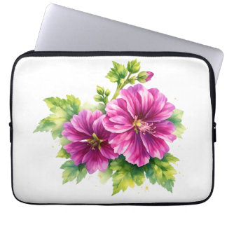 Purple Watercolor Flower Illustration  Laptop Sleeve
