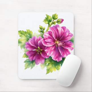 Purple Watercolor Flower Illustration  Mouse Pad