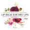 Purple Watercolor Flowers On White Lip Balms Label