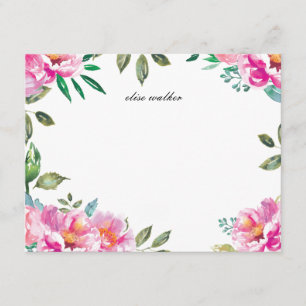 Purple Watercolor Garden   Personalized Stationery Invitation