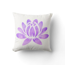 Purple Watercolor Lotus Flower Modern