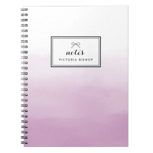 Purple Watercolor Ombre Personalized Notebook