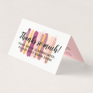 Purple Watercolor Paint Strokes Thank You Card