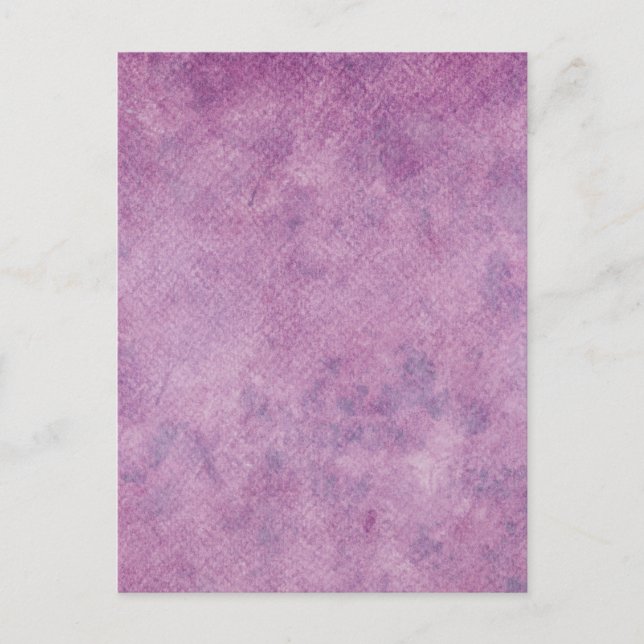 Purple Watercolor Paper Background Template Blank Postcard (Front)
