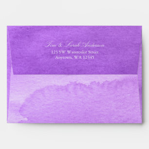 Purple Watercolor Return Address A7 Envelope