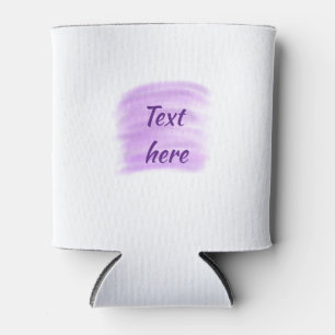 Purple watercolor splashes add text here custom pe can cooler