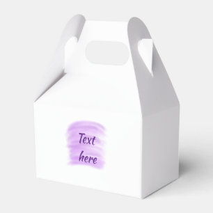 Purple watercolor splashes add text here custom pe favor box