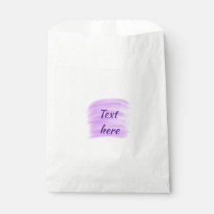 Purple watercolor splashes add text here custom pe favour bag