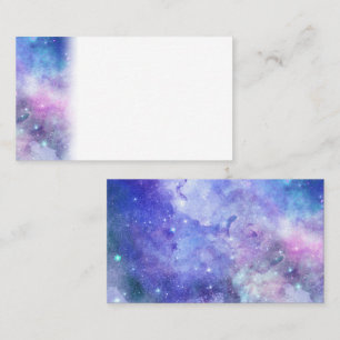 Purple Watercolor Starry Sky Space Lover Galaxy Place Card