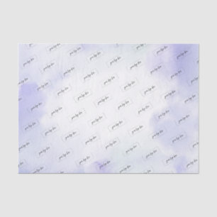 Purple Watercolor Wash Custom Business Logo Tissue Paper