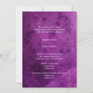 Purple Watercolor Wedding Invitation