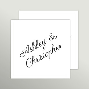 Purple Watercolor Wildflower Cocktail Party Napkin