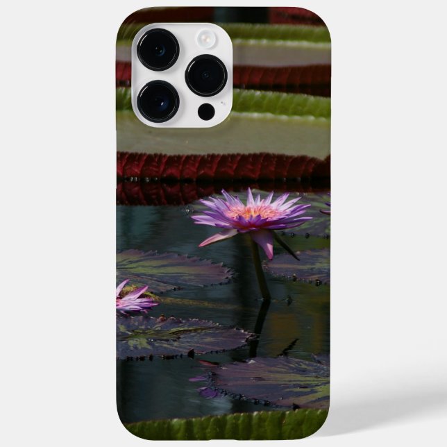 Purple Waterlilies Lotus Case-Mate iPhone Case (Back)