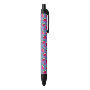 Purple Watermelon Black Ink Pen