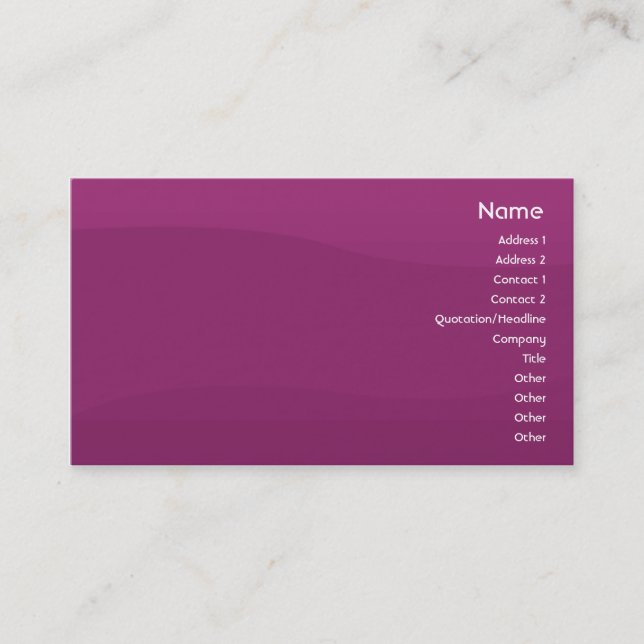 Purple Wave - Business Card (Front)