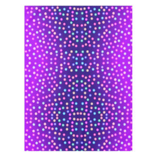 Purple Wave Dots Tablecloth