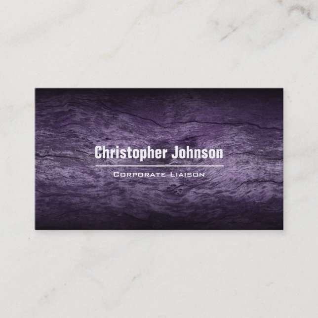 Purple Waves Carte de visite professionnel moderne (Devant)
