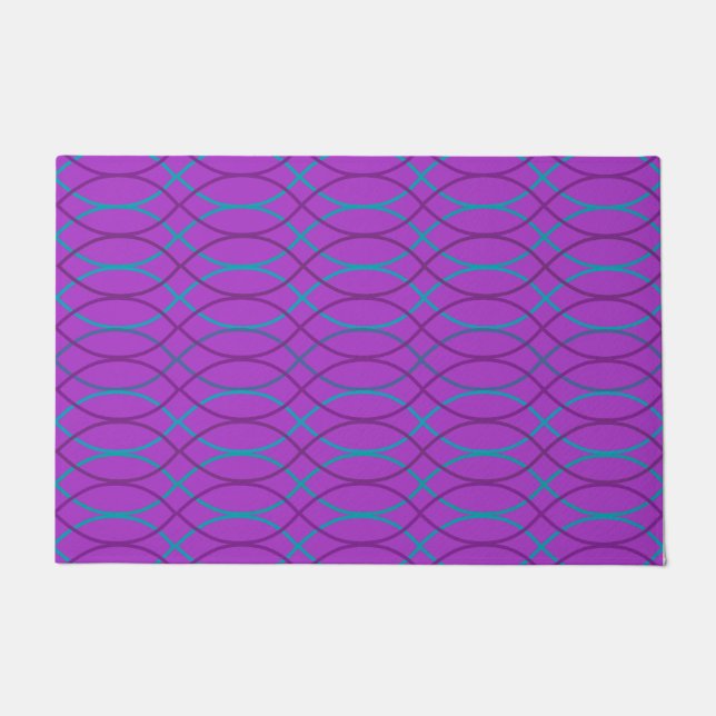 Purple Waves  Doormat (Front)
