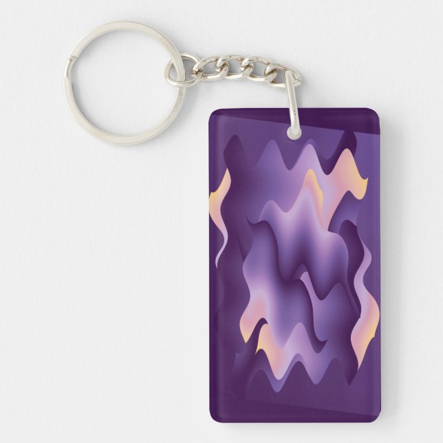 Purple waves keychain (Front)