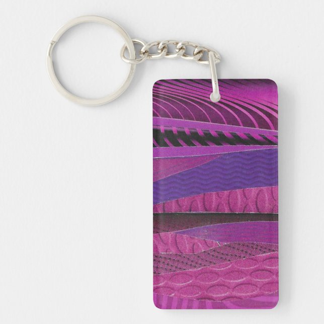 purple waves keychain (Front)