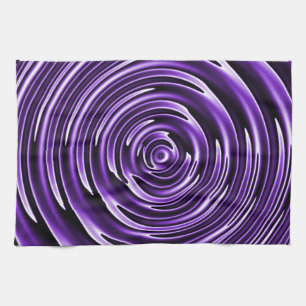 Purple Waves Kitchen Towel