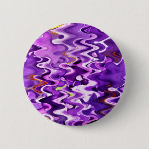 PURPLE WAVES OF FLOWERS 2 INCH ROUND BUTTON