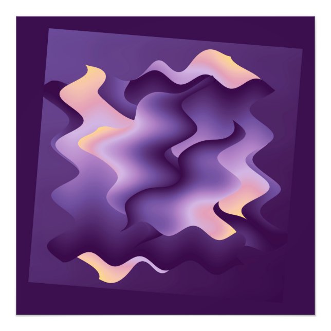 Purple waves photo print (Front)