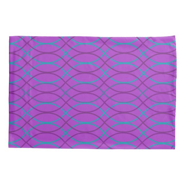 Purple Waves  Pillowcase (Back)