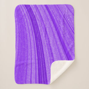 Purple Wavy Glitter Sherpa Blanket