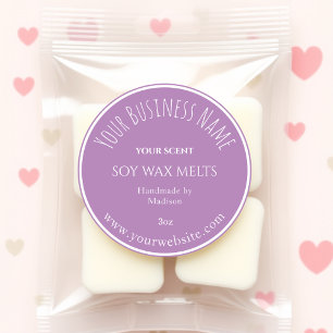 Purple Wax Melt Business Product Label Sticker