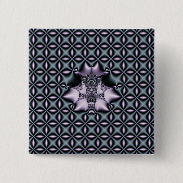 Purple Web 2 Inch Square Button (Front)