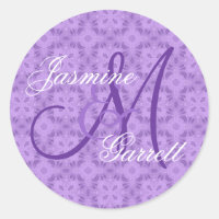 Purple Wedding Custom Monogram V12