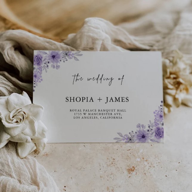Purple Wedding Envelope Address Template (Purple Wedding Envelope Address Template)