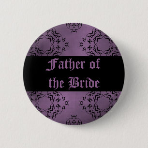 Purple wedding Father of the Bride 2 Inch Round Button