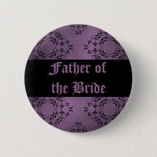 Purple wedding Father of the Bride 2 Inch Round Button
