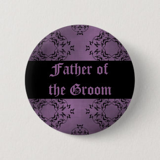 Purple wedding Father of the Groom 2 Inch Round Button