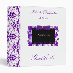 Purple Wedding Guestbook Binder