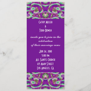 purple wedding invitation