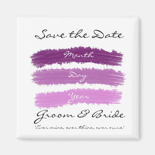 Purple wedding magnet