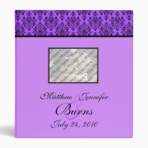 Purple Wedding Organizer and Photo Memory Book Binder