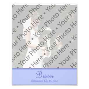 Purple Wedding Photo Prints with Custom Text