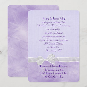Purple Wedding Vow Renewal Ceremony Invitation