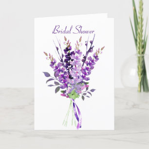 Purple Wedding Watercolor Lavender Shower Invite